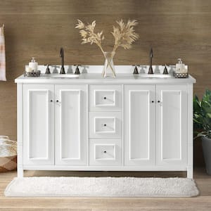 Williamsburg 60 in. W x 21 in. D x 34 in. H Bath Vanity Cabinet without Top in White