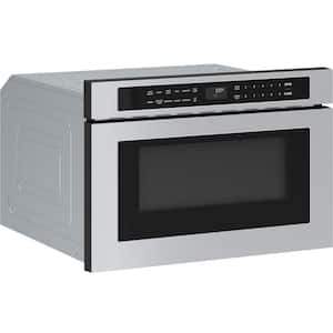 24 in. 1.2 cu. ft. Built-in Microwave Drawer in Stainless Steel with Easy Clean Coating