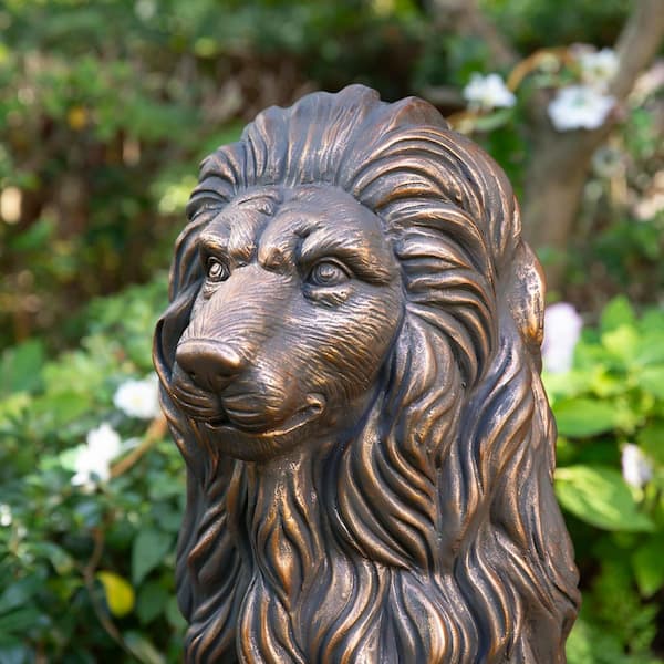 Glitzhome Set of 2-36.25 in. H Oversized MGO Bronze Guardian