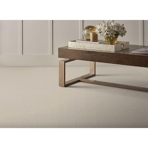 Shenadoah - Ivory - Beige 12 ft. 24 oz. Wool Loop Installed Carpet