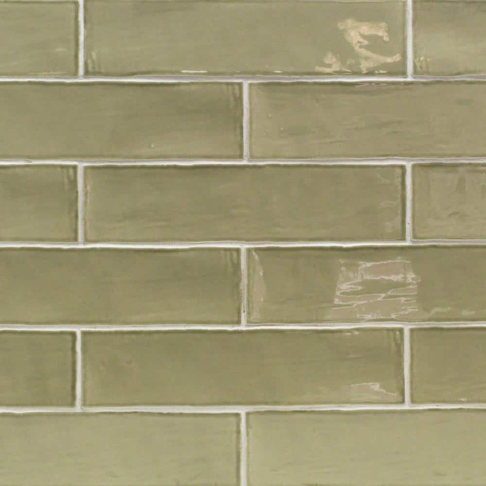 Ivy Hill Tile Sample - Catalina Ceramic Subway Tile Finish: Kale