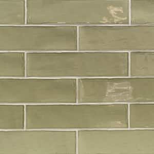 Catalina Kale 3 in. x 12 in. x 8 mm Polished Ceramic Subway Wall Tile (10.76 sq.ft./case)