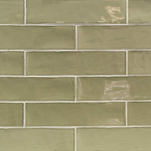 Ivy Hill Tile Catalina Kale 3 in. x 12 in. x 8 mm Polished Ceramic Subway Wall Tile (10.76 sq.ft./case)