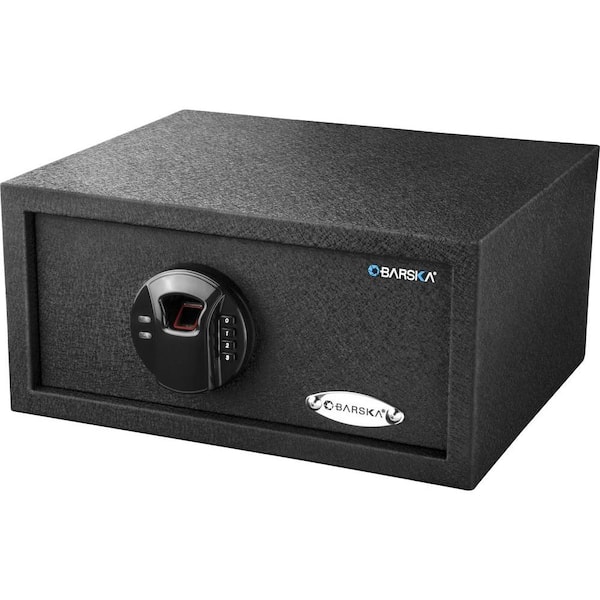 BARSKA HQ100 0.69 cu. ft. Steel Biometric Keypad Safe with Digital Keypad, Black