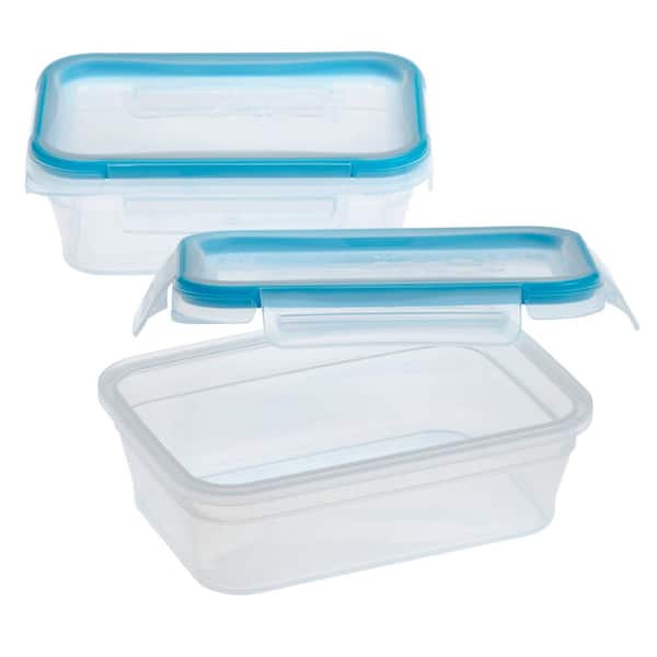 Total Solutions 3-Cup Plastic Rectangle Storage (2-Pack)