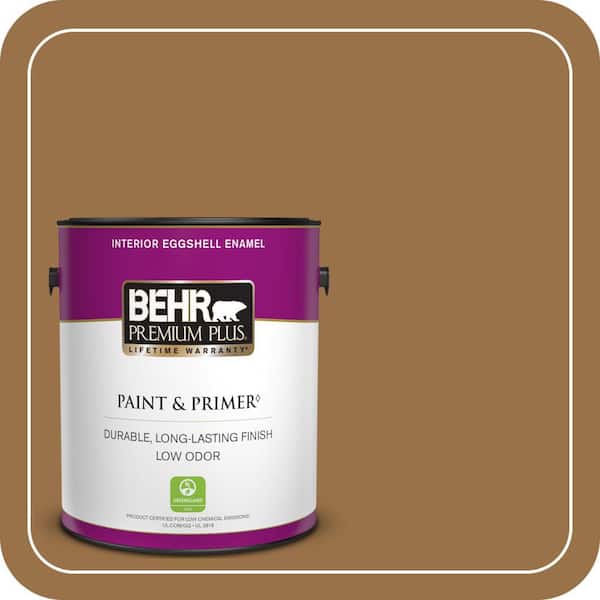 BEHR PREMIUM PLUS 1 gal. #PPU4-17 Olympic Bronze Eggshell Enamel Low Odor Interior Paint & Primer