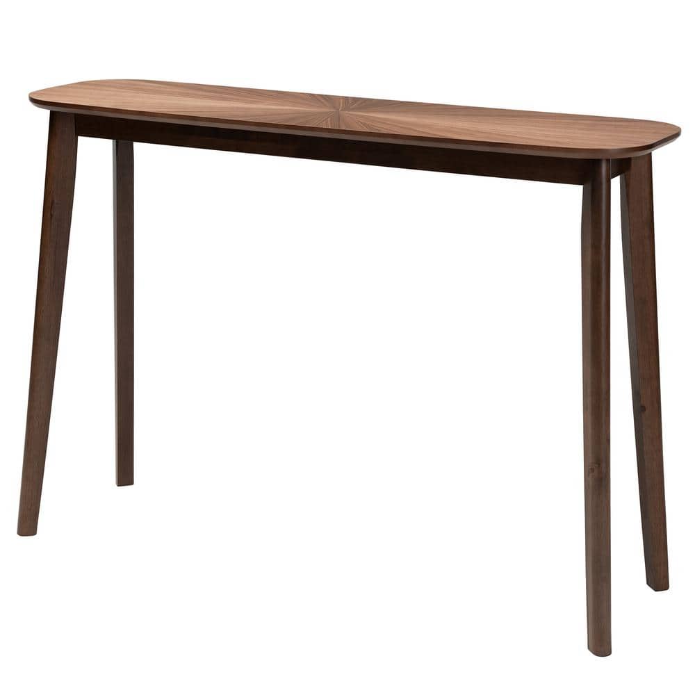 Wendy Walnut Mid-Century Modern Wood Console Table
