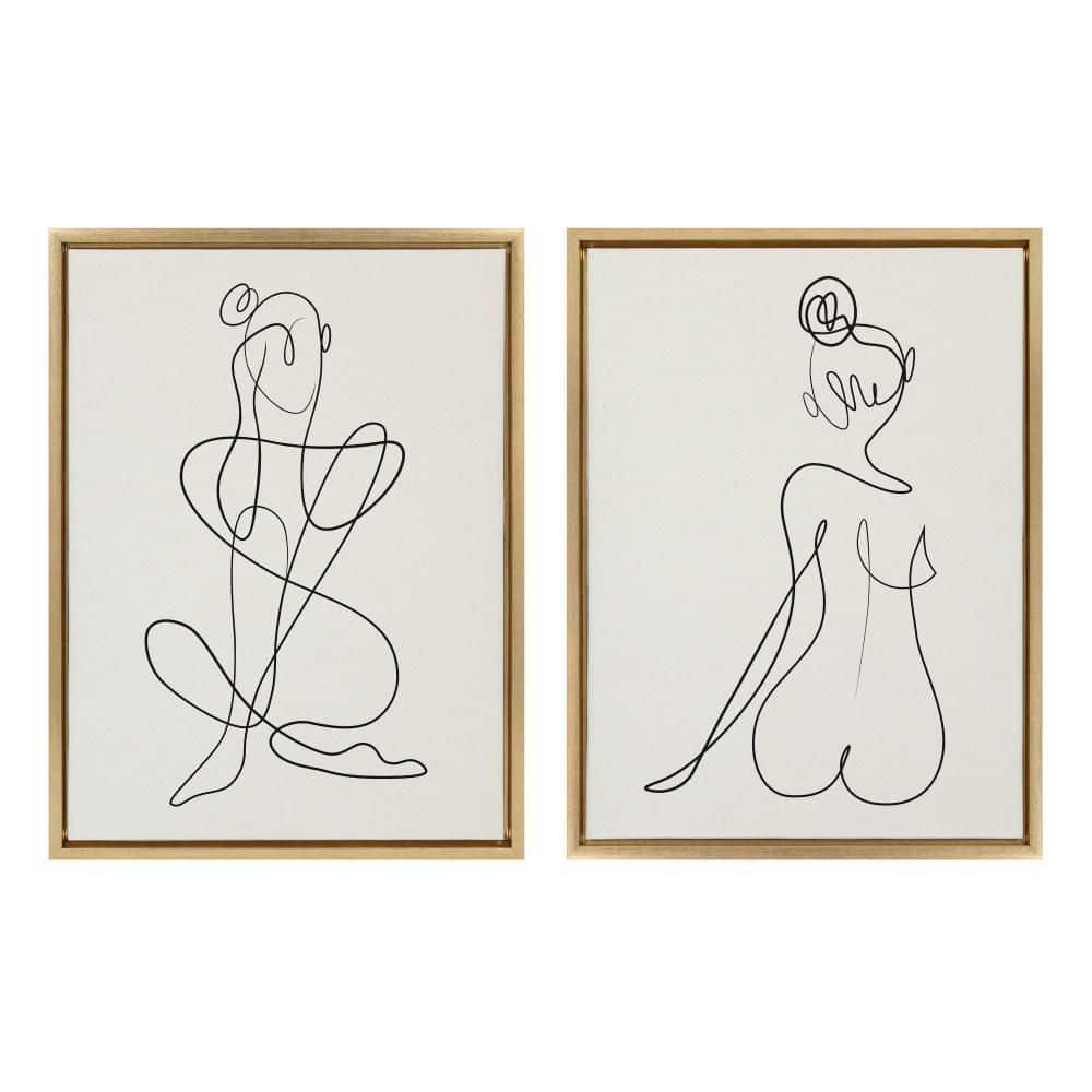 "2 Piece Sylvie ""Thinking of You Line"" by Drawings Framed Art Print Set 24 in. x 18 in." price history on PriceWatchPro