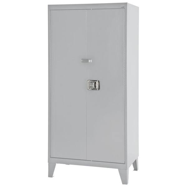 Sandusky Steel Freestanding Garage Cabinet in Dove Gray (46 in. W x 79 in. H x 18 in. D)