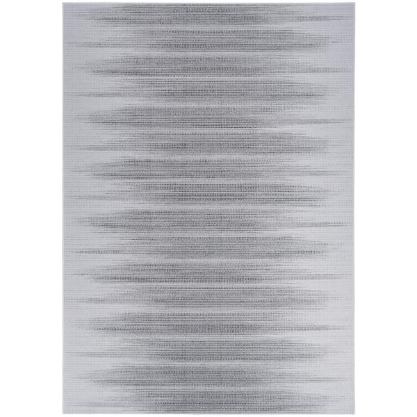 Nourison Vintage Home Grey 6 ft. x 9 ft. Abstract Contemporary Area Rug