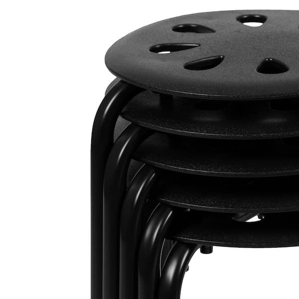 stacking MESH high stool ブラック Carnegy Avenue 7.5 in. Height Black Plastic Nesting Stack Stools