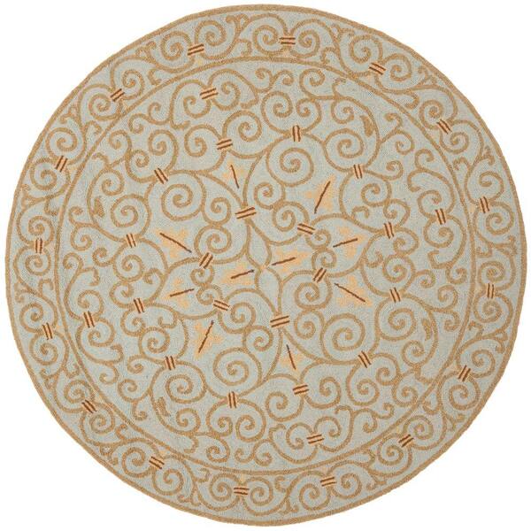 SAFAVIEH Chelsea Light Blue 4 ft. x 4 ft. Round Area Rug