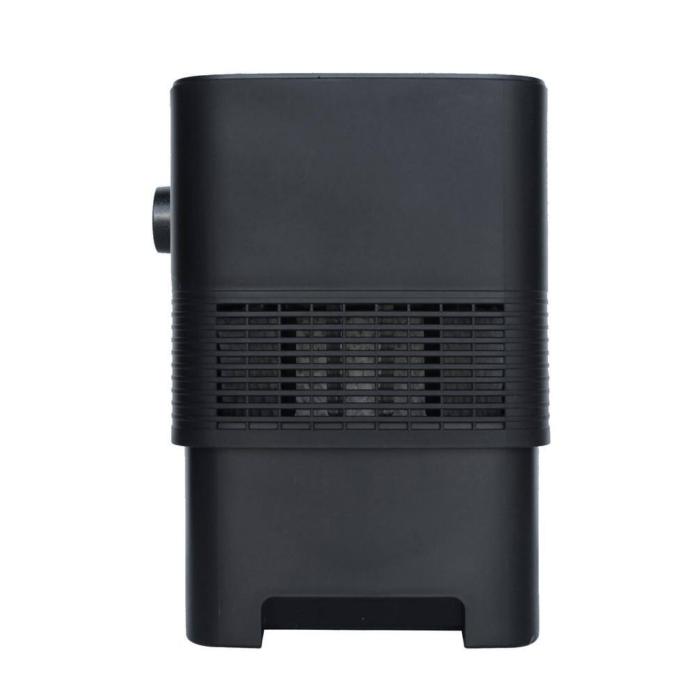 Black 1-Gallon Evaporative Tabletop Humidifier with Automatic Shutoff