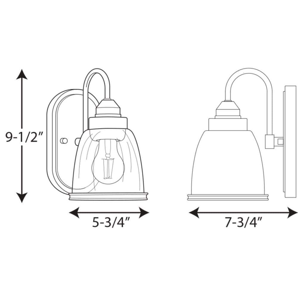 Saluda Elegance Brushed Nickel Vanity Sconce with Clear Glass Shade