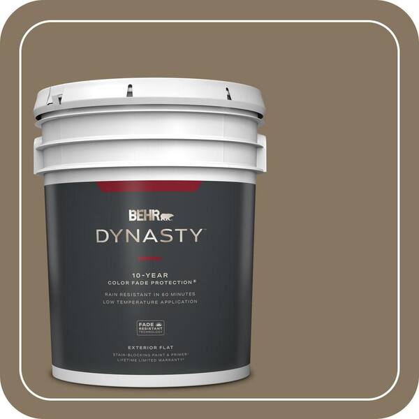 BEHR DYNASTY 5 gal. #N310-6 Palm Desert Flat Exterior Stain-Blocking Paint & Primer