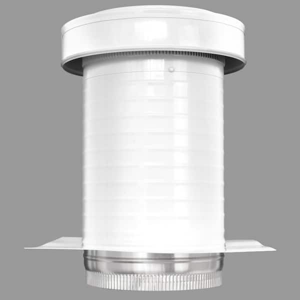 Active Ventilation 9 in. Dia. Aluminum Keepa Roof Jack in White KV