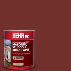 1 gal. #BXC-76 Florence Red Satin Interior/Exterior Masonry, Stucco and Brick Paint