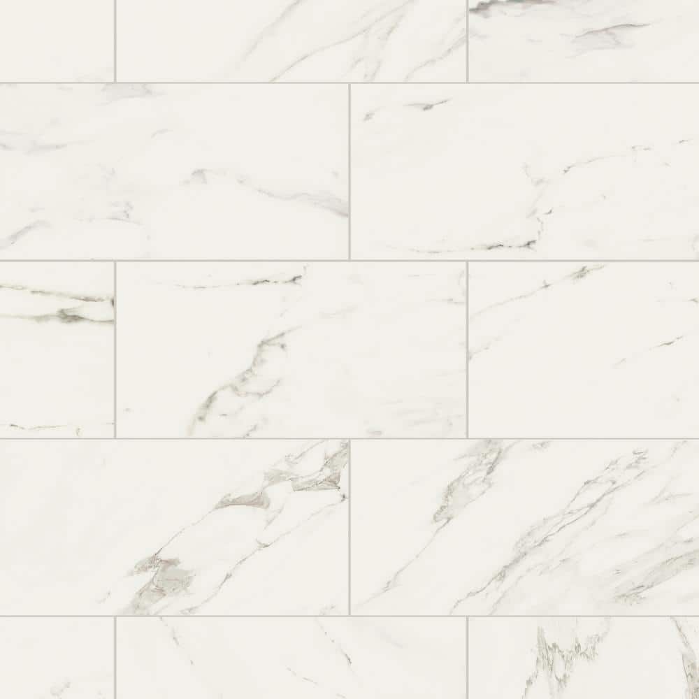Marazzi Developed by Nature Calacatta 12 in. x 24 in. Glazed Porcelain Floor and Wall Tile (15.6 sq. ft./case) -  DN111224HD1P6
