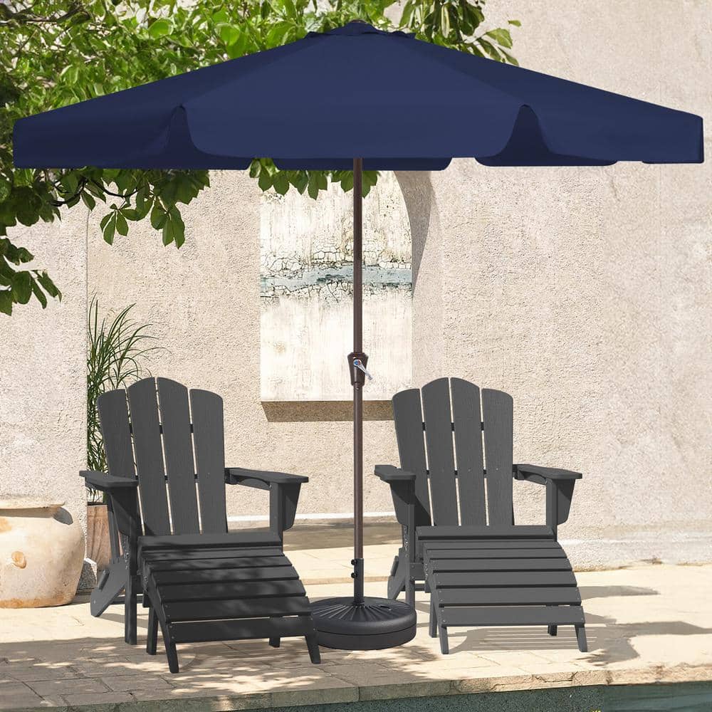 11 ft. Steel Market Crank Outdoor Patio Umbrella in Navy price history on PriceWatchPro