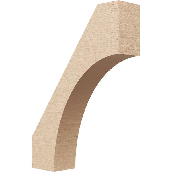 Ekena Millwork 3 in. x 16 in. x 12 in. Westlake Rough Cedar Woodgrain Timberthane Polyurethane Knee Brace, Primed