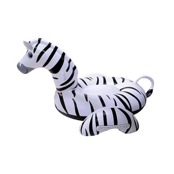 Swimline 97 in. Giant Zebra Inflatable Ride-on Pool Toy