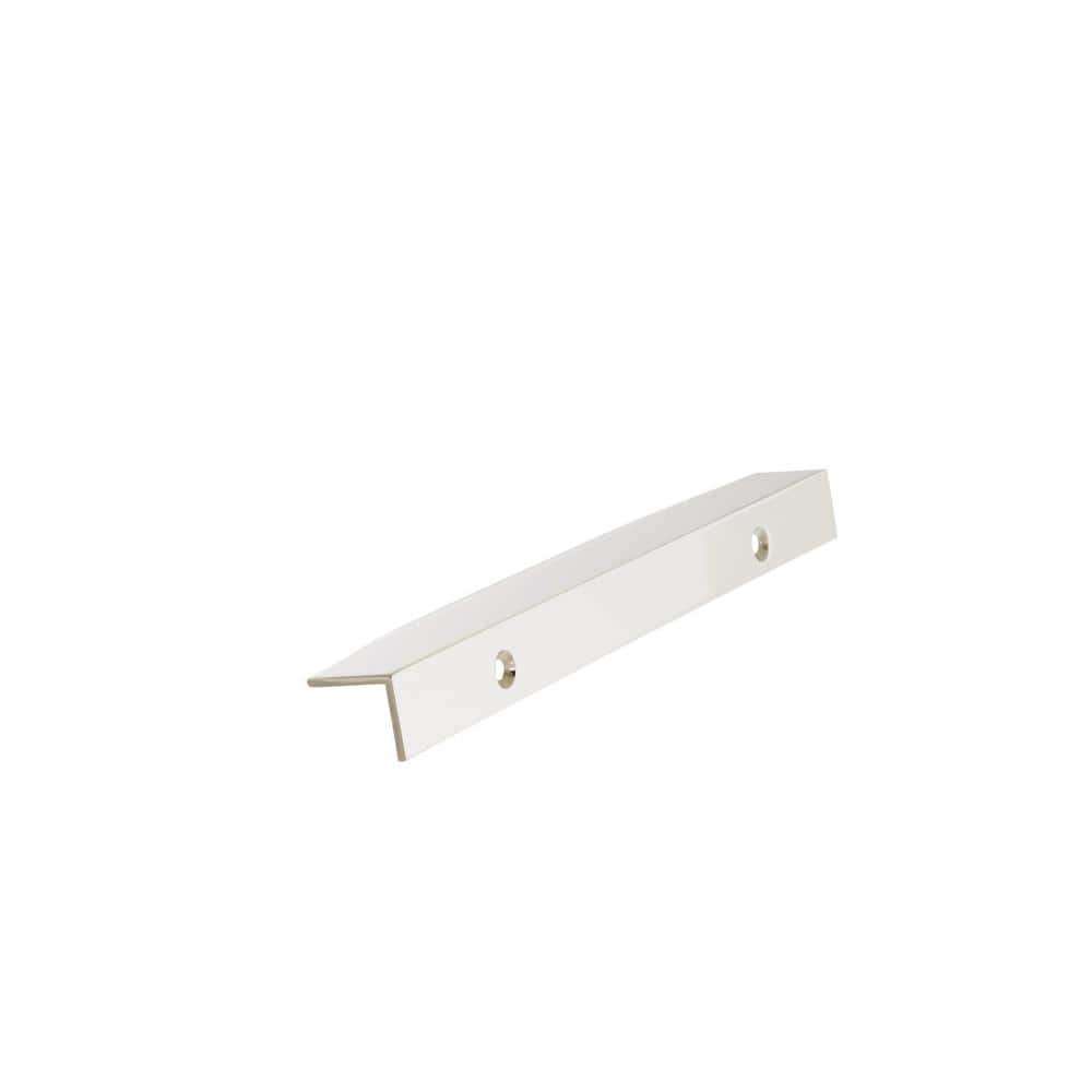 Polished Nickel Modern Cabinet Edge Pull with Mounting Hardware
