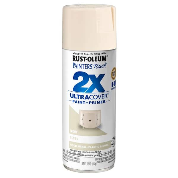 Painter's Touch 2X Spray Paint, High Gloss White Sand, 12-oz