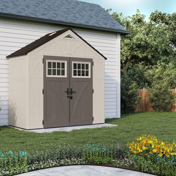 Tremont 8 ft. W x 4 ft. D Resin Shed with Double Door (35.22 sq. ft. )