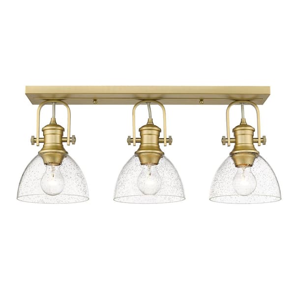 Golden Lighting - Hines 23.13 in. 3-Light Brushed Champagne Bronze Vanity Light