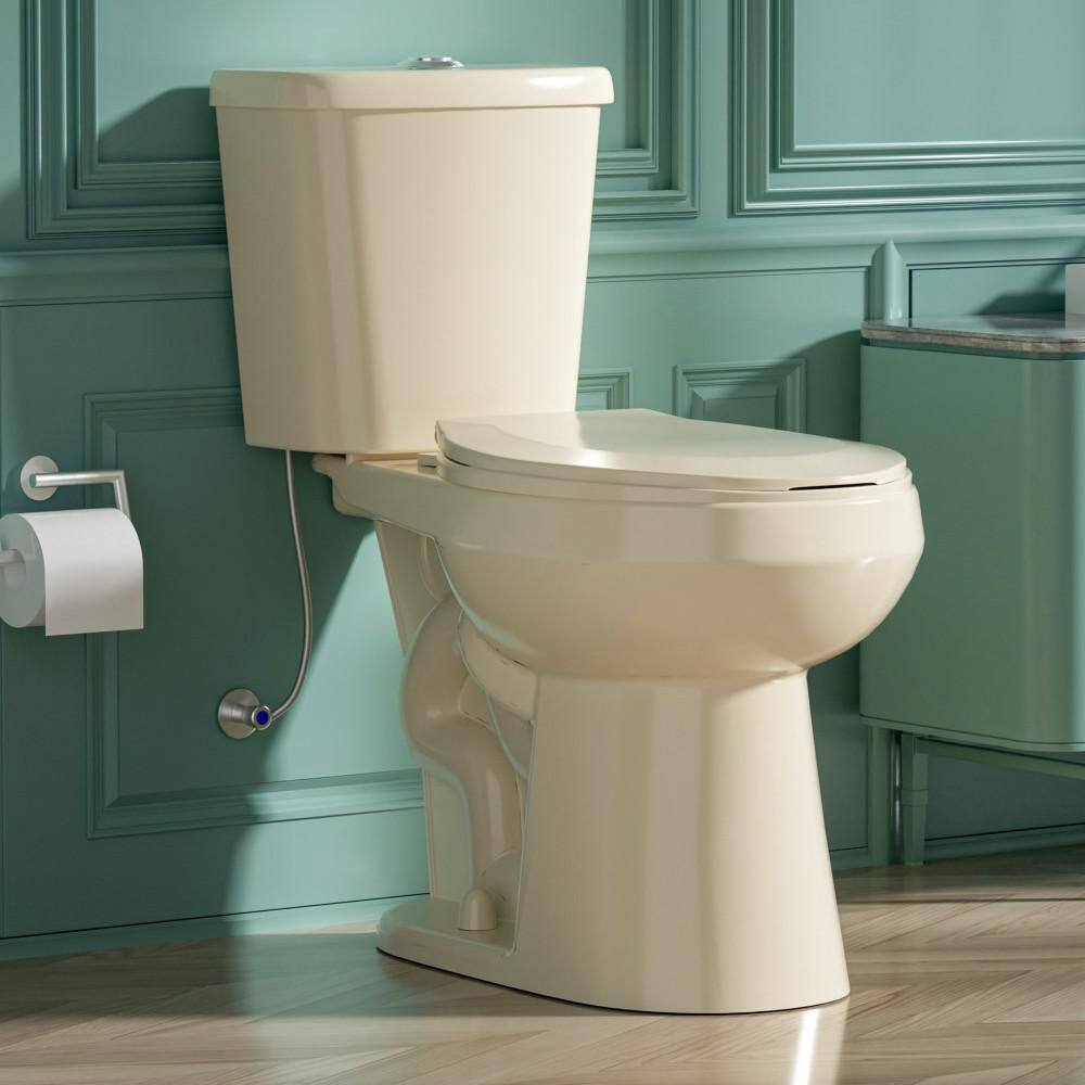 ADA Height Bone Toilet 1.1/1.6 GPF Dual Flush Round 2-pcs 17 in. Toilet in with Soft Close Seat 12 in. Rough In price history on PriceWatchPro