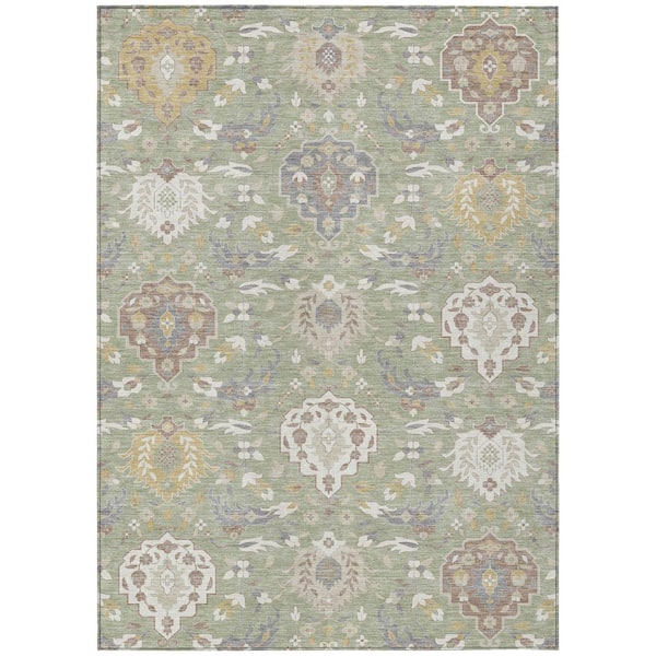 Addison Rugs Chantille Machine Washable Indoor/Outdoor Abstract ACN1026 Aloe 2 ft. 6 in. x 3 ft. 10 in. Area Rug