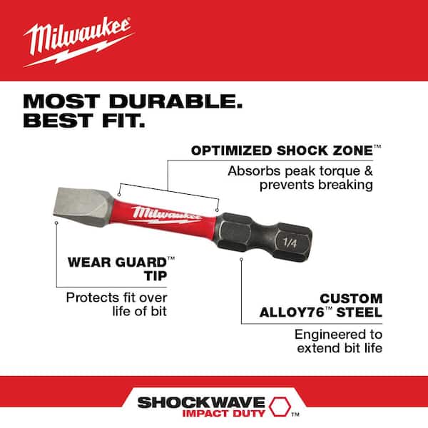 Milwaukee SHOCKWAVE Impact Duty Alloy Steel Drill and Screw Driver