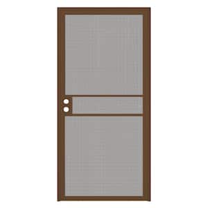 ClearGuard 36 in. x 80 in. Universal Copper Surface Mount Steel Security Door with Meshtec Screen