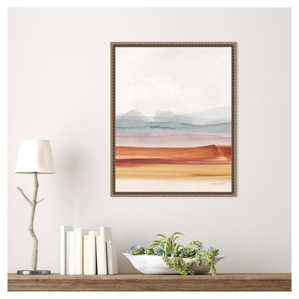 Sierra Hills Abstract Landscape Canvas Print with Bronze Frame