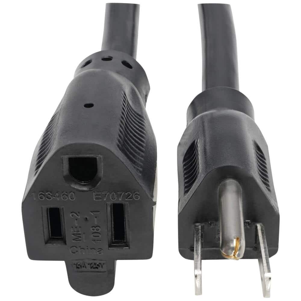 6-Foot Black Heavy-Duty 15-Amp Power Extension Cord