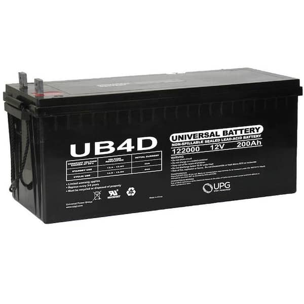 UPG 12-Volt 200 Ah L4 Terminal Sealed Lead Acid (SLA) AGM Rechargeable Battery