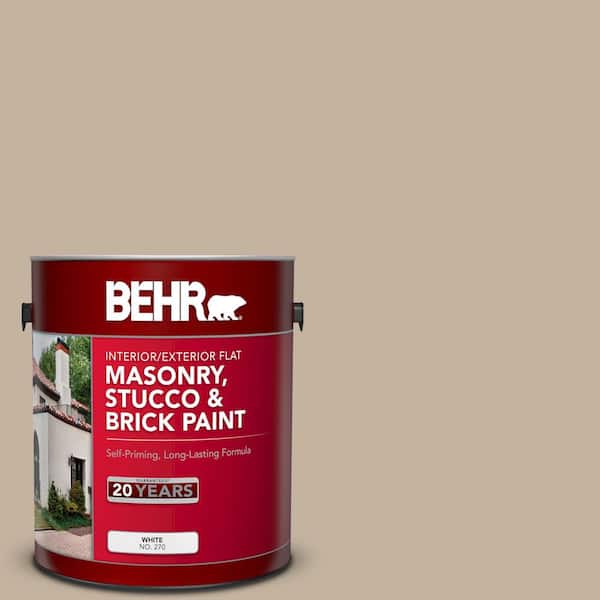 1 gal. #MS-43 Sandstone Flat Interior/Exterior Masonry, Stucco and Brick Paint