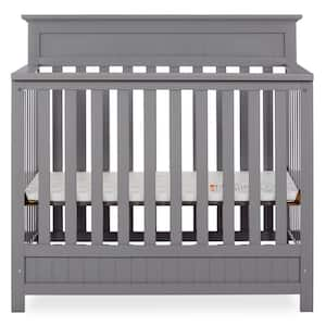 Harbor 4-in-1 Steel Grey Convertible Mini Crib