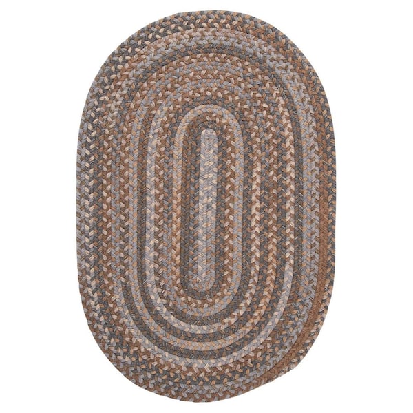 Home Decorators Collection Newport Harbor Steel Gray 6 ft. x 9 ft. Oval Braided Area Rug