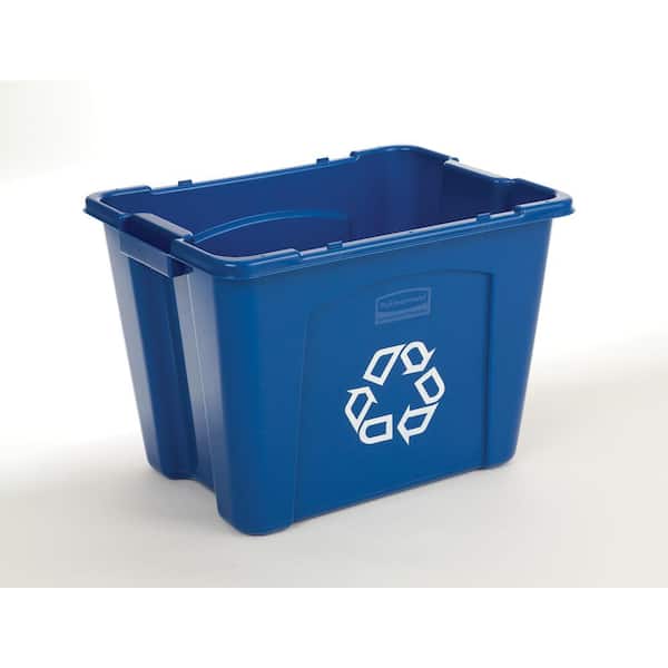 Rubbermaid Commercial Products 14 Gal. Blue Recycling Bin