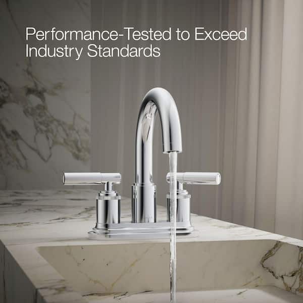 KOHLER Torrington 4 in. Centerset Double Handle Bathroom Faucet in