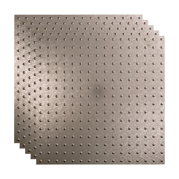 Fasade Minidome 2 ft. x 2 ft. Galvanized Steel Lay-In Vinyl Ceiling Tile (20 sq. ft.)