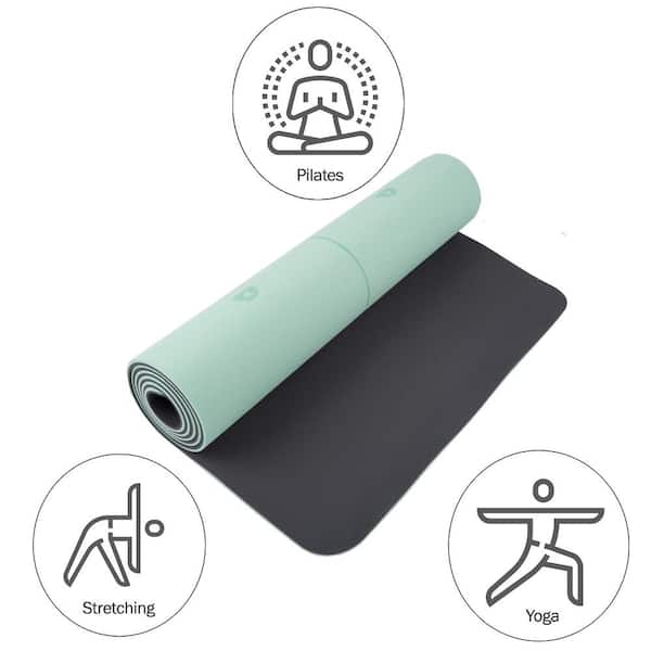 Yoga Mat, Thick Non-Slip With Alignment Lines