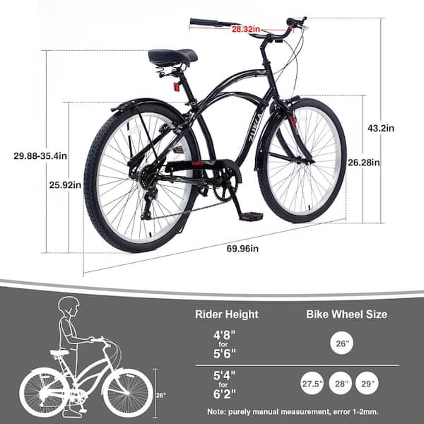 Cruiser Bike 26 Inch Bike Fits What Height 26 Female Bike 26 Inch - Main Image