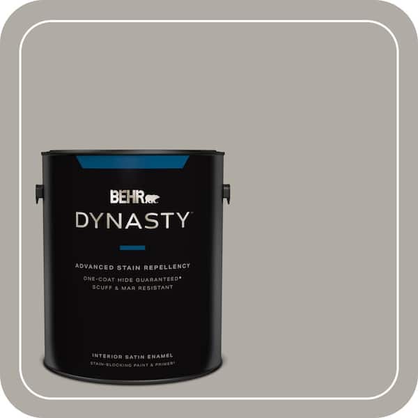 BEHR DYNASTY 1 gal. Home Decorators Collection #HDC-NT-09G Stingray Gray Satin Enamel Interior Stain-Blocking Paint & Primer