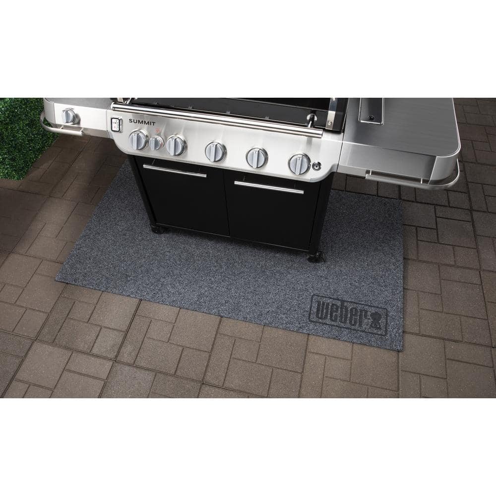 Gray XL Floor Protection Mat for Grills