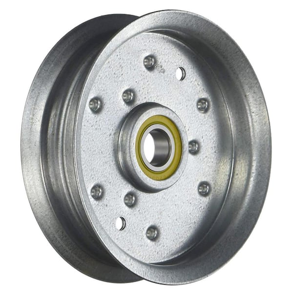 Idler pulley lawn clearance mower