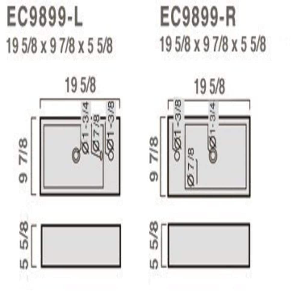 Elanti White Ceramic Rectangular Wall-Mount Bathroom Sink