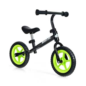 10 in. Kids No Pedal Balance Bike with 360° Rotatable Handlebar for 30-Months to 5-Years Old, Black