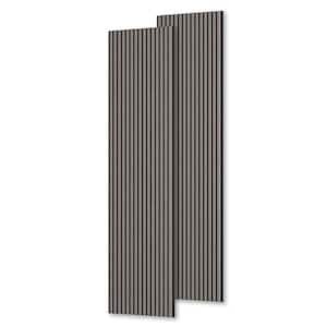 Walnut 0.9 in. x 1.05 ft. x 7.87 ft. Acoustic/Sound Absorb 3D Oak Overlapping Wood Slat Decorative Wall Paneling 2-Pack